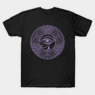 Celtic All Seeing Eye - purple T-Shirt